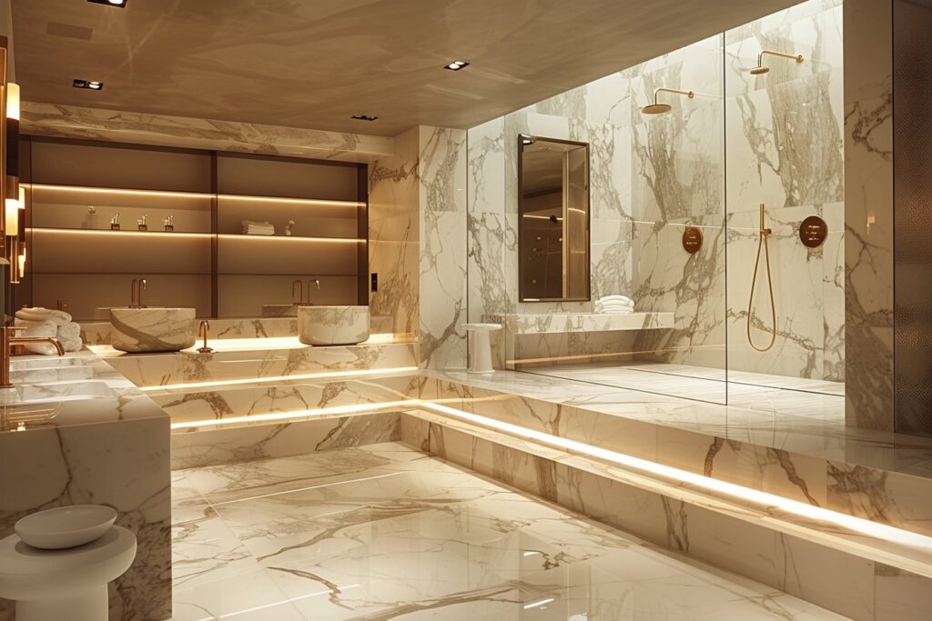 Créez une salle de bain en marbre moderne : un mélange d’élégance et de fonctionnalité