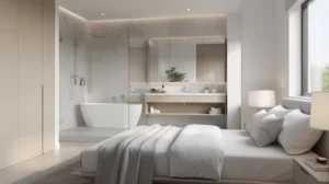 salle de bain ouverte chambre